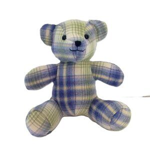 Pendleton x Gund Teddy Bear Plaid Blue & Green Plush 8" Stuffed Soft Toy NWOT
